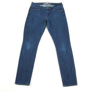Old Navy Jeans Womens 8 Long 32x31 Sweetheart Skinny Dark Blue Wash Denim